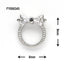 SONAIL Double Stone Ring Motif Silver FY000345 2P