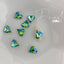 D.nail Decoration Stone DC-06 Heart Green 12x12mm 2P