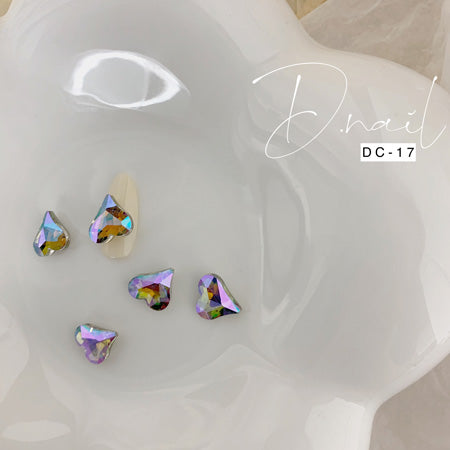 D.nail Decoration Stone DC-17 Heart Purple Blue 12×12mm 2P