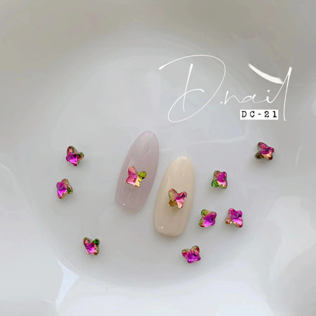 D.nail Decoration Stone DC-21 Butterfly Orchid Purple 5x5mm 10P