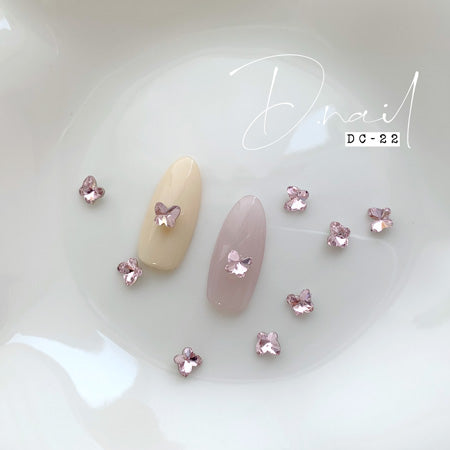 D.nail Decoration Stone DC-22 Butterfly Pink 5×5mm 10P