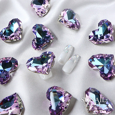 SONAIL PLUS Yamazaki Select BIG Heart One Point Jewel Stone Purple x Blue FY000575 1P