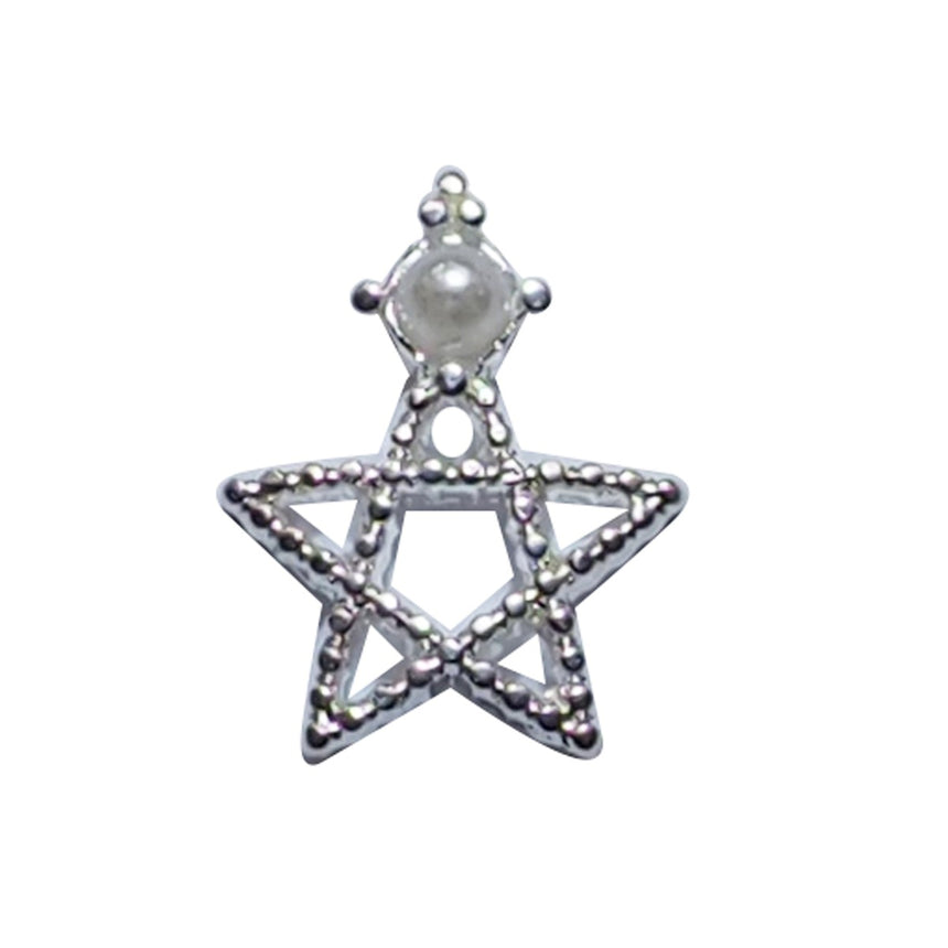 Nail Accessory Wire Star Silver Pearl