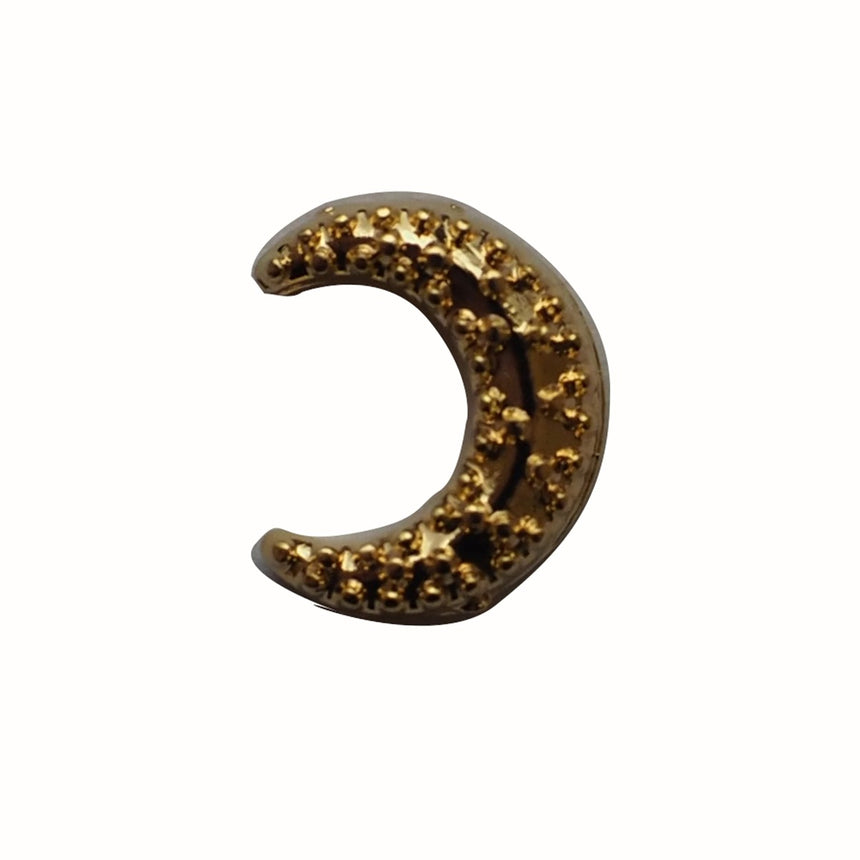 Nail Accessory Relief Moon Gold