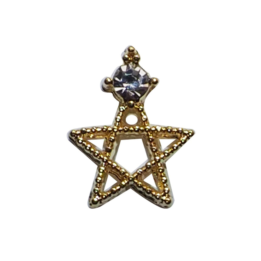 Nail Accessory Wire Star Gold Clear