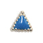 Jewelry-Nail Brillion Triangle Turquoise Frame Gold(M)