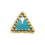 Jewelry-Nail Brillion Triangle Light Turquoise Frame Gold(M)