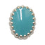 Jewelry-Nail Brion Opal Light Turquoise Frame Silver (SS)