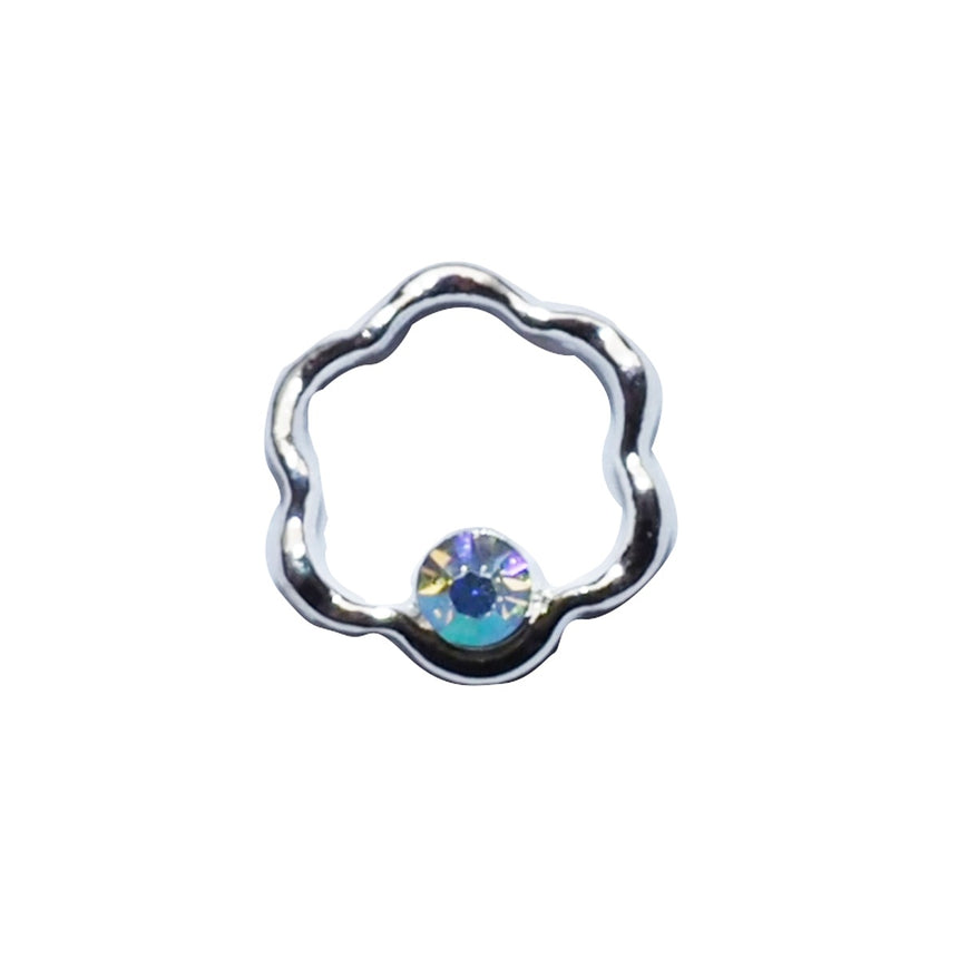 Nail Accessory Wire Flower Silver Aurora