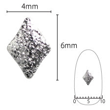 [79931]SHAREYDVA Nail Parts Shine Plate Diamond Silver