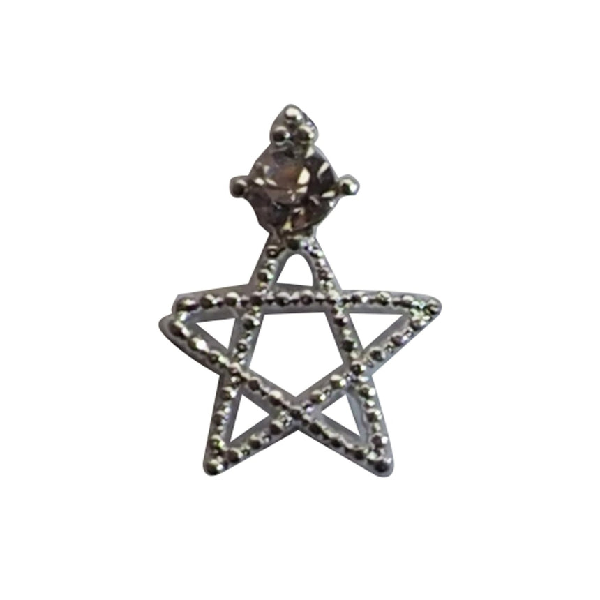 Nail Accessory Wire Star Silver Clear