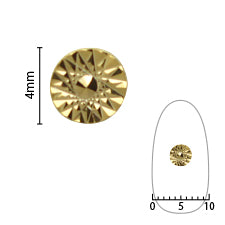 SHAREYDVA nail parts coin studs Gold 4mm 20p