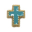 Jewelry-Nail Brion Cross-2 Light Turquoise Frame Gold(S)