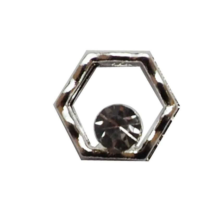 Nail Accessory Wire Hexagon Silver Clear