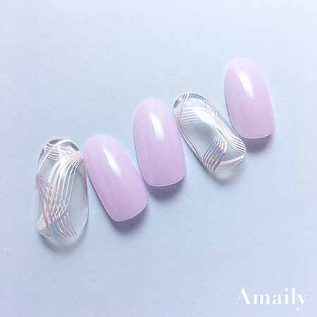 Amaily Nail StickerNo. 5-24 Wave White