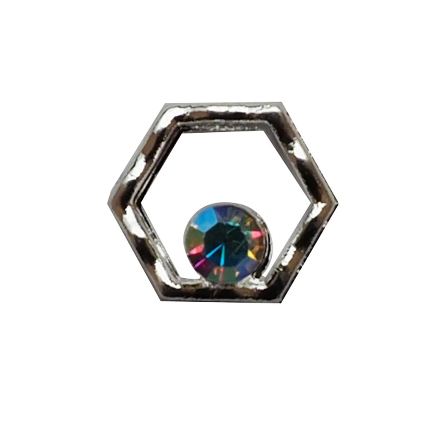 Nail Accessory Wire Hexagon Silver Aurora