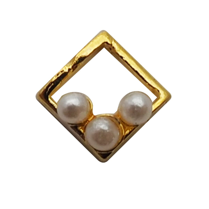 Nail Accessory Wire Square Gold Pearl