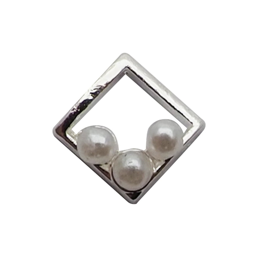 Nail Accessory Wire Square Silver Pearl