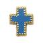 Jewelry-Nail Brion Cross-2 Turquoise Frame Gold(S)