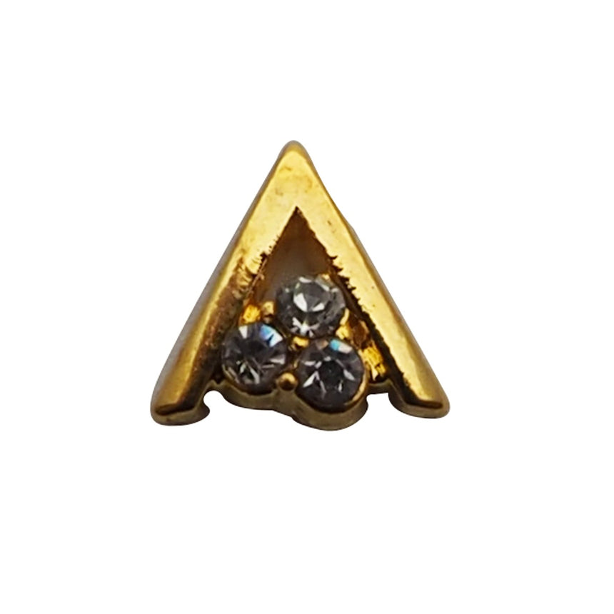 Nail Accessory Wire Triangle Gold Clear